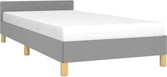 vidaXL Bed Frame without Mattress Light Grey 90x190cm Single Fabric vidaXL