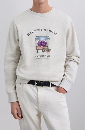 Scalpers Market Emb Sweater in Beigemelange at Nordstrom, Size X-Large Eu