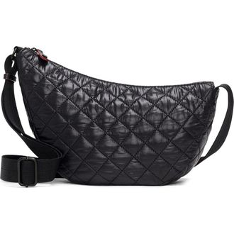 MZ Wallace Small Metro Smile Shoulder Bag in Black at Nordstrom