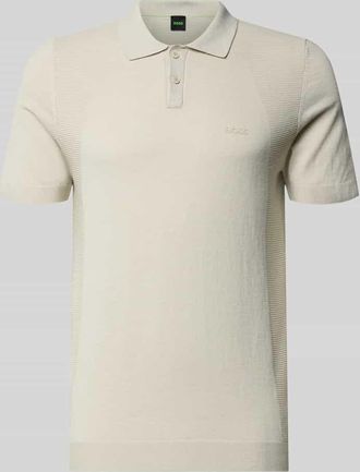 HUGO BOSS Poloshirt mit Logo Detail in Sand, Gr&ouml;&szlig;e XXXL