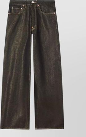 Kenzo wide leg cuffed jeans raw denim