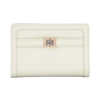 Guess Mini G Elite Portemonnee - Dames - Portefeuilles - Wit - ONE Size - Leer - Accessoires