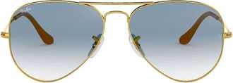 Ray-Ban Sunglasses Rb3025 001/3 F Aviator Gradient Gold/Blue Unisex