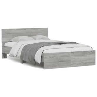Berkfield Home Bed Frame without Mattress Grey Sonoma 120x200 cm | Size: Small Double