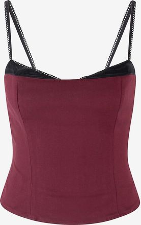 Reformation &Auml;rmelloses Top aus K&ouml;per mit Carr&eacute;-Ausschnitt Melanie