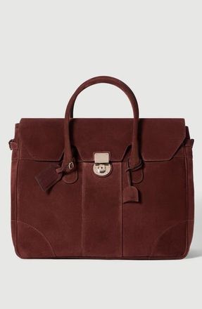 Brunello Cucinelli Suede boston bag in Burgundy at Nordstrom