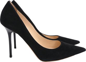 Jimmy Choo London Abel Pointed-Toe Pumps in Black Suede