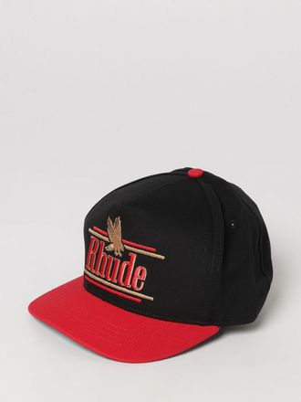 Rhude Black Cotton Baseball Cap with Front Embroidered Logo