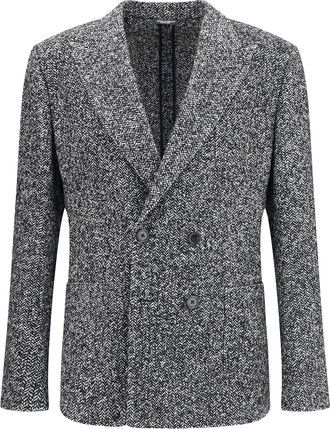Dolce & Gabbana Portofino Double-breasted Jacket With Chevron Pattern