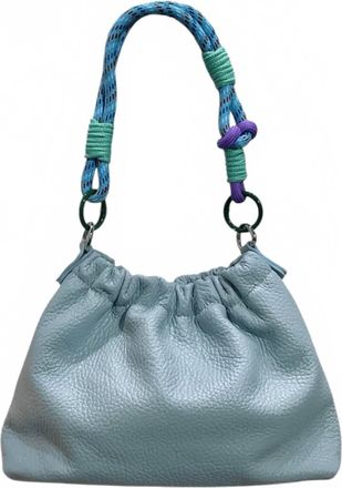 Made in Italy Womens Portofino Shoulder Bag In Blue