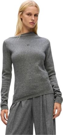 Karl Lagerfeld Maglione asimmetrico in cashmere - - Knitwear - Donna - Grigio - S