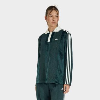 adidas Langarmshirt ADIDAS ORIGINALS LS JERSEY, Damen, Gr. XL, aurora ivy, Obermaterial: 100% Polyester, Shirts Langarmshirt, Winterised Fussballtrikot, Misc