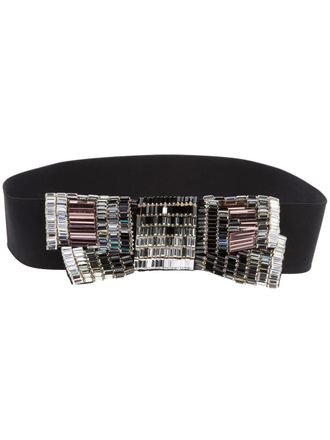 Lanvin beade bow headband - Black