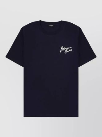 Balmain logo crew neck short sleeve t shirt