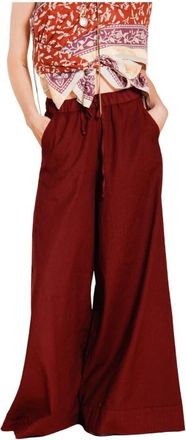 Mason's Portofino Chino Jogger Broek - Dames - Wijde Broeken - Rood - M - Katoen - Broeken