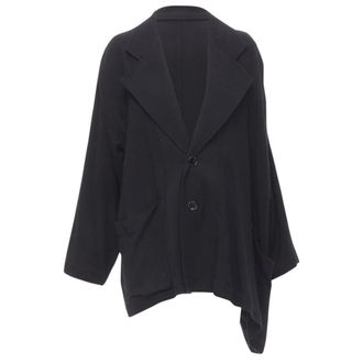 Comme Des Gar&ccedil;ons Comme Des Garcons wool wide cut asymmetric blazer