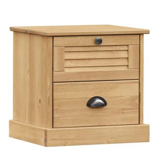 vidaXL Mesita De Noche Vigo Madera Maciza De Pino 42x35x42 Cm Vidaxl