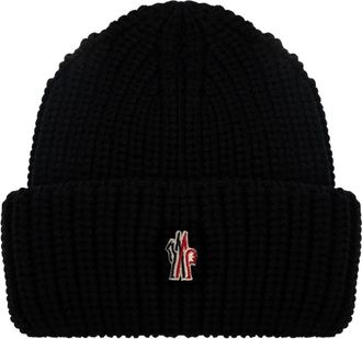 Moncler Grenoble Apres-Ski Beanie - Heren - Hoeden - Zwart - ONE Size - Wol - Accessoires