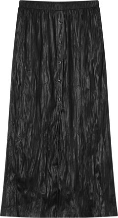 B+ab A-lijn maxi-rok verfraaid met knopen - Zwart