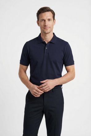 Olymp Poloshirt OLYMP Casual, Herren, Gr. XXL, blau (marine), Piqu&eacute;, Obermaterial: 100% Baumwolle, Shirts Poloshirt