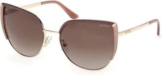 Guess Sunglasses, female, Beige, 59 MM, Cat-eye Sunglasses