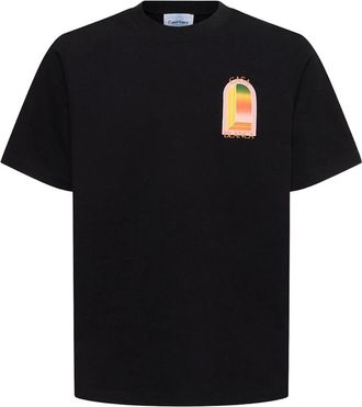 Casablanca Mens Casablanca Gradient Arch Design Black T-Shirt - Size: 36