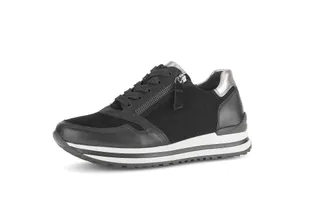 Gabor Womens Low-Top Trainers, Womens Trainers, Black Antique Silver 37, 35.5 EU Weit