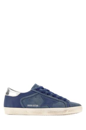 Golden Goose Blue Lace-up Sneakers