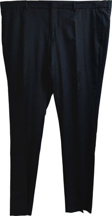Mr P. Mr. P. Straight-Leg Trousers in Black Wool