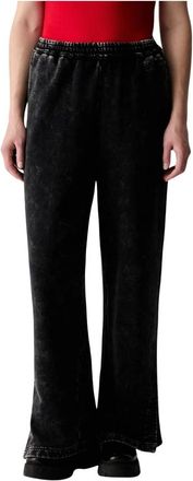 Karl Lagerfeld Washed Trainingsbroeken - Dames - Loose Fit Jeans - Zwart - S - Katoen - Jeans