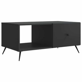 vidaXL Mesa De Caf&eacute; Negro 90 X 50 X 40 Cm Madera De Ingenier&iacute;a Vidaxl