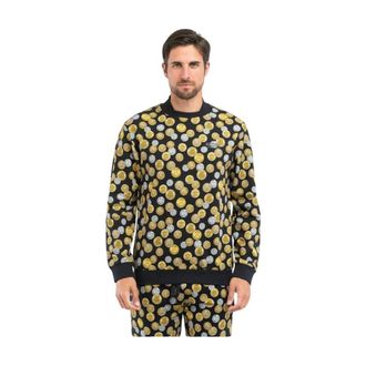 Moschino Sweatshirts, male, Multicolor, Size: M Cotton Crewneck Sweatshirt