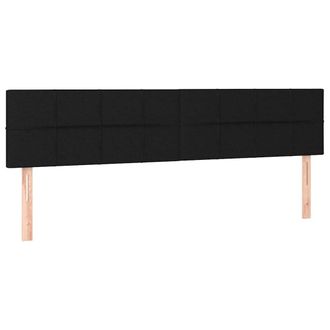 vidaXL Cabecero Con Led De Tela Negro 160x5x78/88 Cm Vidaxl