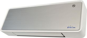 Purline Purline - Calefactor Cer&aacute;mico Mural 2000 W Frontal De Cristal Plateado Mando A Distancia Y Temporizador