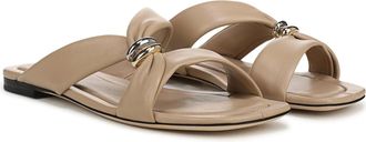 Vince Vilma Sandals Womens Warm Almond Leather Square Toe Slide ZOGG3852