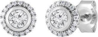 Grown Brilliance 9KT White Gold 0.61 Carat Lab Grown Diamond Stud Earrings for Women