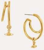 Vivienne Westwood Ronda Earrings Gold Swarovski Crystals Women
