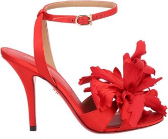 Ferragamo Red Ankle-strap Heels