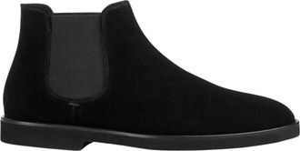 Doucal's Schoenen, Heren, Zwart, 44 EU, Su&egrave;de, Suede Beatles Enkellaars