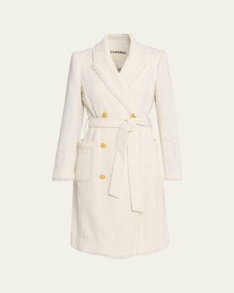 L'agence Cooper Tweed Trench Coat