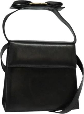 Ferragamo Tweedehands leren handtassen - Dames - Vintage Schoudertas - Zwart - ONE Size - Vintage