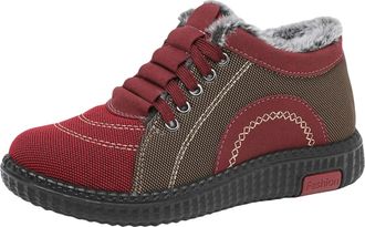 Generic Ladies Winter Boots, Winter Snow Shoes for Women UK - Comfortable Flat Shoes Casual Walking Hiking Shoe Cosy Fleece Lined Cotton Boot Fashion Versatil