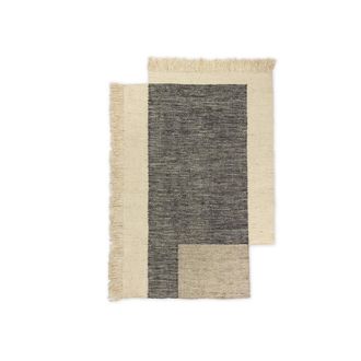 Ferm Living Counter Teppich, 140 x 200 cm, charcoal / off-white