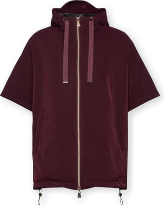 Elena Miro Cape met opstaande kraag en ritssluiting - Dames - Winterjassen - Rood - S - Polyester - Jassen