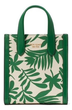 Kate Spade New York mini manhattan foliage print tote in Watercress Multi at Nordstrom Rack