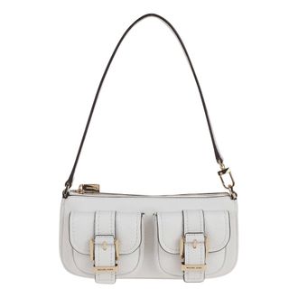 Michael Kors Shoulder Bags, female, White, Size: ONE SIZE Zoe Small Pebbled Leather Pochette