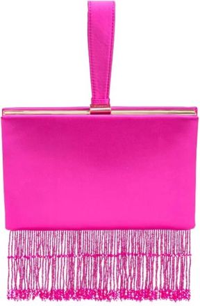 Pinko Kleine Vierkante Satijnen Clutch - Dames - Clutches - Roze - ONE Size - Satijn - Tassen