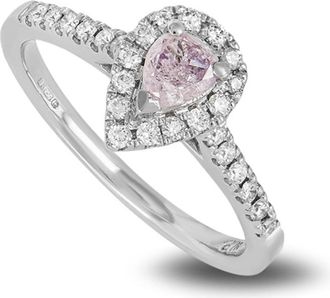 Bespoke 18ct White Gold Diamond Engagement ring - Size 51