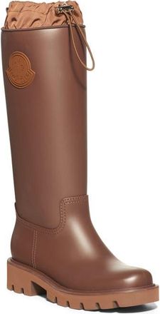 Moncler Kickstream Waterproof Rain Boot in Brown at Nordstrom, Size 11Us