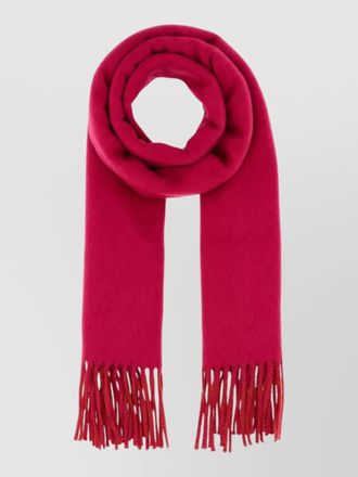 Burberry cashmere reversible scarf fringed edges design
